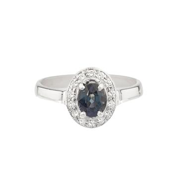 Forever Diamonds Alexandrite Diamond Ring in 18kt White Gold