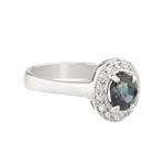 Alexandrite Diamond Ring in 18kt White Gold