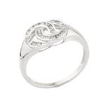 Inspired by "Chanel" Diamond Ring in 14kt White Gold